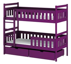 Dětská palanda s úložným prostorem 80x180 ANDREA - fialová
