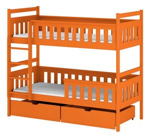 Dětská palanda s úložným prostorem 80x180 ANDREA - oranžová
