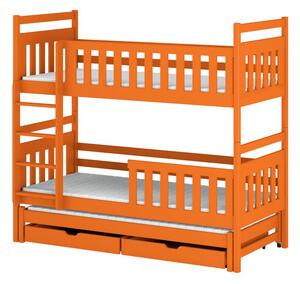 Patrová postel pro tři 80x160 MICHAELA - oranžová