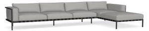 Tribu Rohová sedací sestava Natal Sofa SET 2A, Tribu, 370x188 cm, rám hliník barva Wenge, potah kat E barva Luxury Dolphin, VÝSTAVNÍ VZOREK
