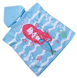 Dětské pončo OCEAN GIRL světle modré 60x120 cm