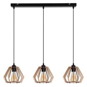 Lustr na lanku BERGO 3xE27/60W/230V černá