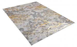 Makro Abra Kusový koberec abstraktní PALERMO N327A šedý zlatý Rozměr: 80x150 cm