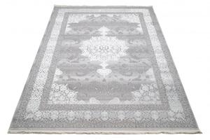 Makro Abra Kusový koberec klasický PALERMO E062A šedý bílý Rozměr: 80x150 cm