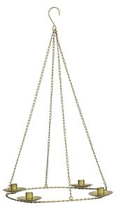 Závěsný adventní svícen Antique Brass