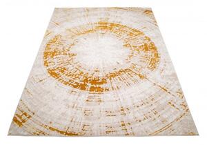 Makro Abra Kusový koberec moderní PALERMO N328A Pařez stromu béžový zlatý Rozměr: 200x300 cm