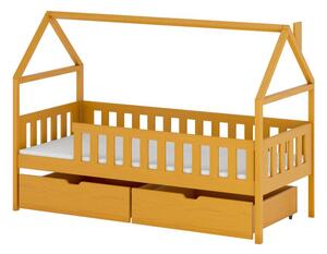 Dětská jednolůžková postel domeček 80x160 MARTINA - buk