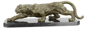 Bronzová socha soška ČÍHAJÍCÍ PUMA/PANTER