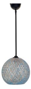 Lustr na lanku JUTE 1xE27/60W/230V modrá