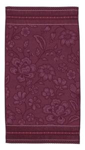 Pip Studio Jasmine Jacquard froté ručník 55x100cm, tmavě růžový (froté ručník 55x100cm)