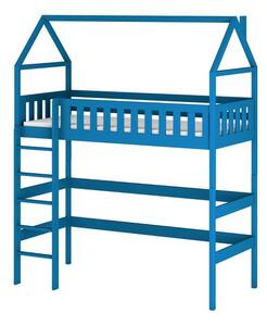 Dětské jednolůžko s horním spaním 80x160 DUSTIN - modrá