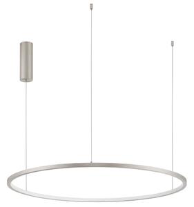 Šedostříbrné kovové závěsné LED světlo Nova Luce Tarquin 80 cm