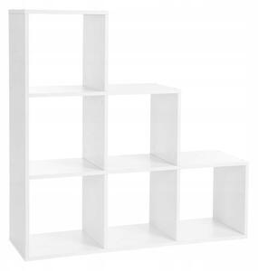 Regál Songmics 97,5 cm x 97,5 cm x 29 cm bílý