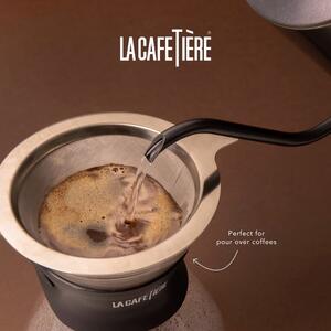 Šedá konvice na přípravu kávy z nerezové oceli 0.6 l La Cafetiere - Kitchen Craft