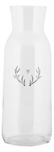Skleněná karafa na vodu s parohy a srdíčkem Natural Winter Vibes – 1000 ml
