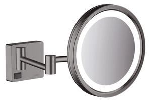 Hansgrohe AddStoris, kosmetické zrcadlo s LED osvětlením, kartáčovaný černý chrom, HAN-41790340