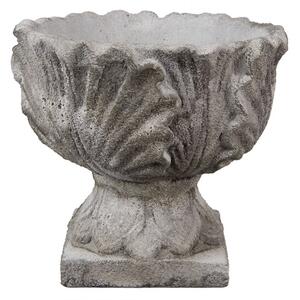 Šedý obal na květináč antický sloup – 20x17 cm