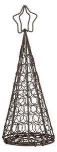 Drátěná dekorace vánoční stromek s hvězdou Filaire – 13x32 cm