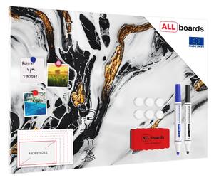 Allboards magnetická tabule s potiskem 90 x 60 cm - zlatý mramor,MB96_00012