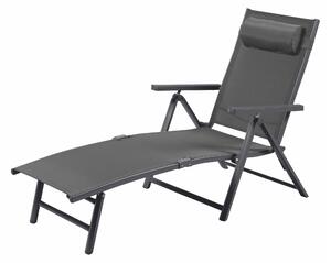 Livarno® Hliníkové polohovací lehátko Houston, antracitová (100400384)