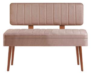 Kalune Design Lavice VINA II s úložným prostorem 110 cm ořech/béžová