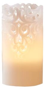 Bílá vosková LED svíčka Star Trading Clary, výška 15 cm