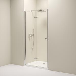 Erga Berlin, skládací sprchové dveře do otvoru 70x195 cm, 6mm čiré sklo, chromový profil, ERG-V02-BERLIN-D070-CR