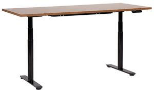 Elektricky výškově nastavitelný pracovní stůl DESTINAS 180 cm 80 cm Hnědá/Černá