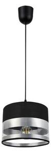 Lustr na lanku MILO 1xE27/60W/230V stříbrná/černá
