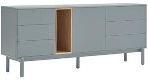Modrošedá lakovaná komoda Teulat Corvo 180 x 40 cm