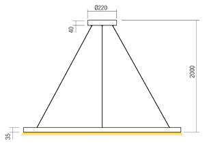 Designový LED lustr do obýváku Redo FEBE 01-2883/ LED 75W