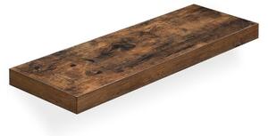 Závěsná police 60 cm rustikální hnědá