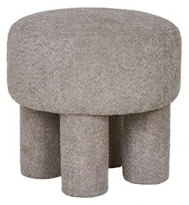 Taburet Canberra, kulatý, polyester, světle šedý, ø43×43 cm – House Nordic