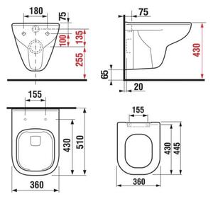 JIKA H8666140000001 - Závěsné WC DEEP + záchodové prkénko SoftClose DEEP