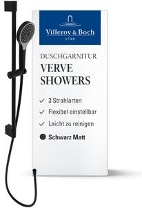 Sprchová souprava V&B Verve Showers 3-trysková, nástěnná, matná černá