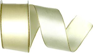 Stuha saténová BASIC CREME krémová 40mm x 2m (14,-Kč/m)