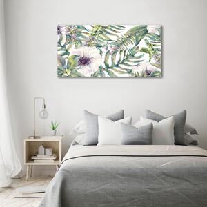 Moderní fotoobraz canvas na rámu Kapradina a květiny oc-115513944