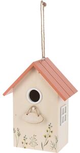 Dřevěná budka pro ptáky Home, oranžová, 16,5 x 10 x 21,5