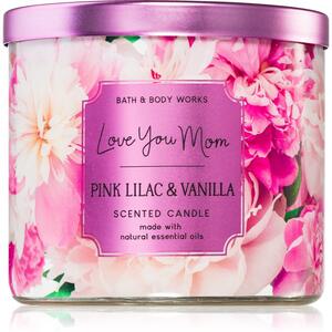 Bath & Body Works Pink Llilac & Vanilla vonná svíčka 411 g