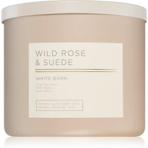 Bath & Body Works Wild Rose & Suede vonná svíčka 411 g
