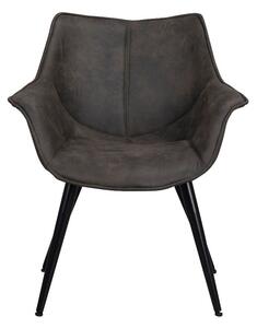 Černá židle s černým kovovým podnožím Rowico Echo