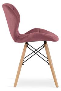 Tmavě růžová židle LAGO VELVET
