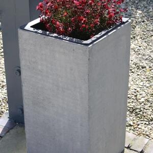 Vivanno samozavlažovací květináč BLOCK, sklolaminát, výška 60 cm, beton design