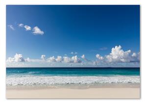 Foto obraz sklo tvrzené Pláž Seychely osh-116222008