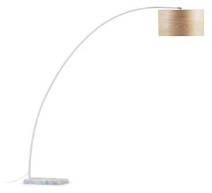 Stojací lampa s dřevěným stínidlem v bílo-přírodní barvě (výška 210 cm) Juhe Ash – Kave Home
