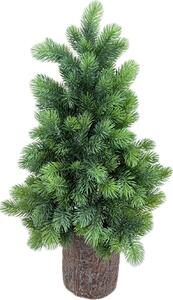 Umělý vánoční stromeček 3D v. 50 cm v ker. kůrovém obalu