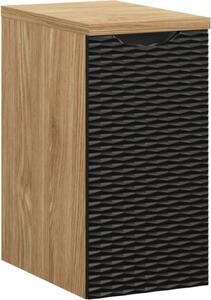 Comad Koupelnová sestava Ocean s deskou, umyvadly a skříňkami 120 cm černá/dub olejovaný