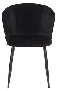 LABEL51 Jídelní židle Wave - černý samet