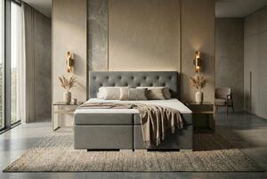 POSTEL BOXSPRING, 180/200 cm, tmavě šedá MID.YOU - Manželské postele, Online Only