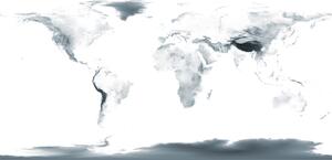 FUGU Samolepící obrazová tapeta Topografická mapa světa Materiál: Digitální eko vlies - klasická tapeta nesamolepicí